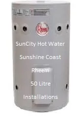 50 litre Rheem hot water system Sunshine Coast